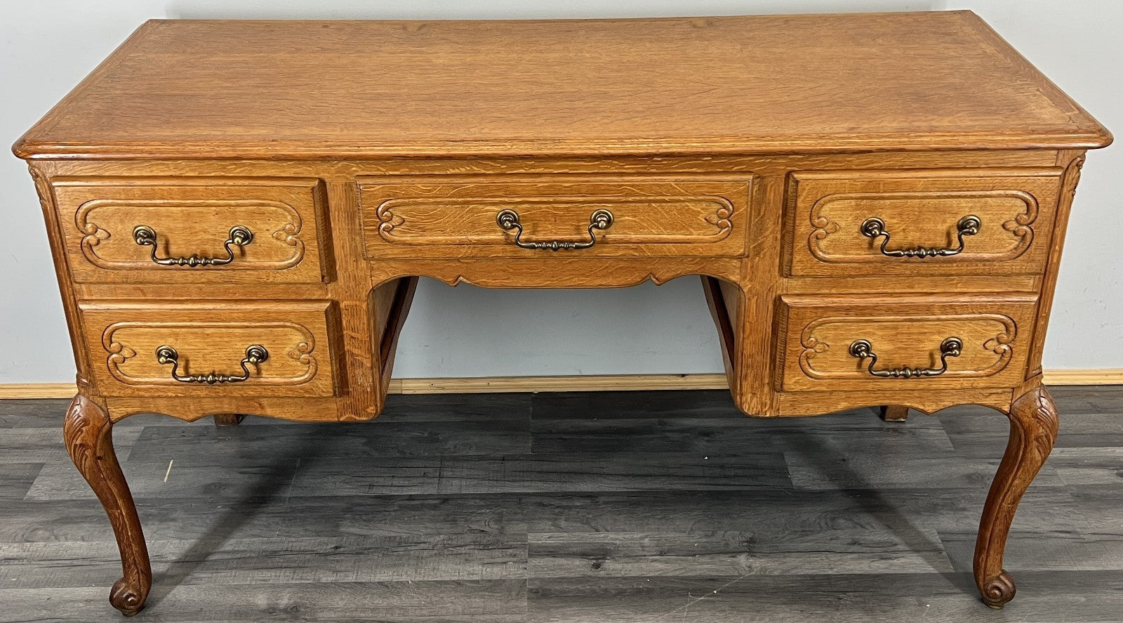 Cabinet Vintage French Louis XVI  TV stand  Carved Desk Oak Sideboard LOT 45150