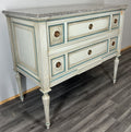 Cabinet Vintage French Marble Top Carved with Drawers Sideboard LOT 43511