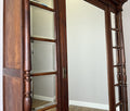 Wardrobe Antique French Style Oak Mirrored Two Drawers Carved Armoire LOT 6541
