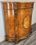 Cabinet Vintage French Marble Top Inlaid Sideboard with Brass Ormolu LOT 43315