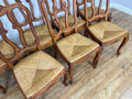 Dining Chairs Vintage French Louis Style Oak Set of 8 Upholstered Seats LOT 63454