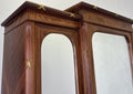 Wardrobe Antique French Style Three Door Inlaid Burr Mirrored Armoire LOT 61632