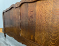 Bed Vintage French Louis XVI Oak Double Bed Frame Carved Headboard LOT 33359