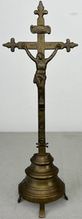 Crucifix Vintage French Style Religious Cross Standing Ornament LOT 64420