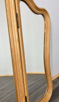 Mirror Vintage French Style Oak Triple Dressing Mirror Curved Frame LOT 40816