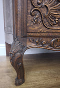 Chest of Drawers Vintage French Louis XVI Oak Carved 3 Drawer Cabinet LOT 60109