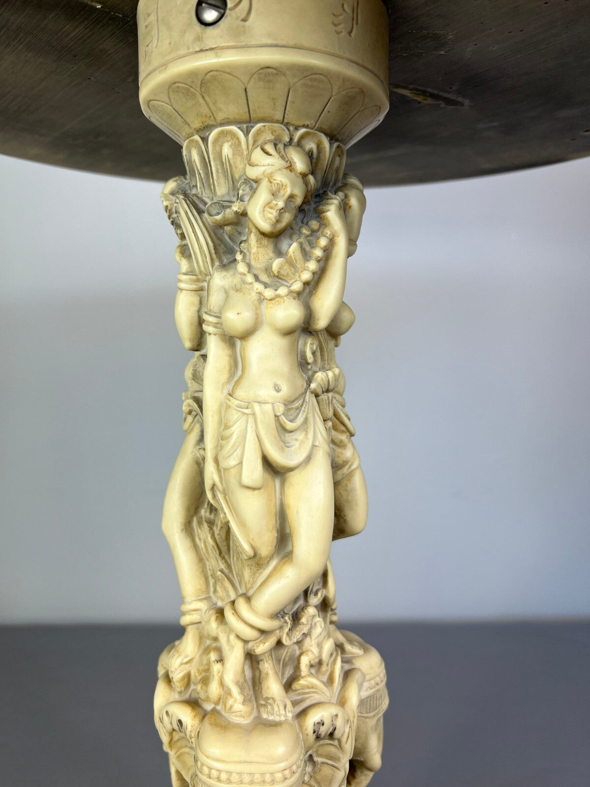 Plant Stand Vintage Oriental Pedestal Display Dragon Elephant Table LOT 50883