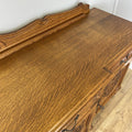 Sideboard Vintage French Louis Style Oak 4 Door Cupboard Carved Cabinet LOT 636314