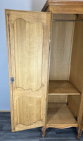 Wardrobe Vintage French Louis XVI Oak 4 Door  Armoire with Shelves LOT 416011