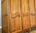 Wardrobe Vintage French Louis XVI Style Oak Five Door Carved Armoire LOT 63975
