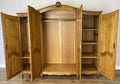 Wardrobe Vintage French Louis XVI Style Oak Four Door Carved Armoire LOT 6497