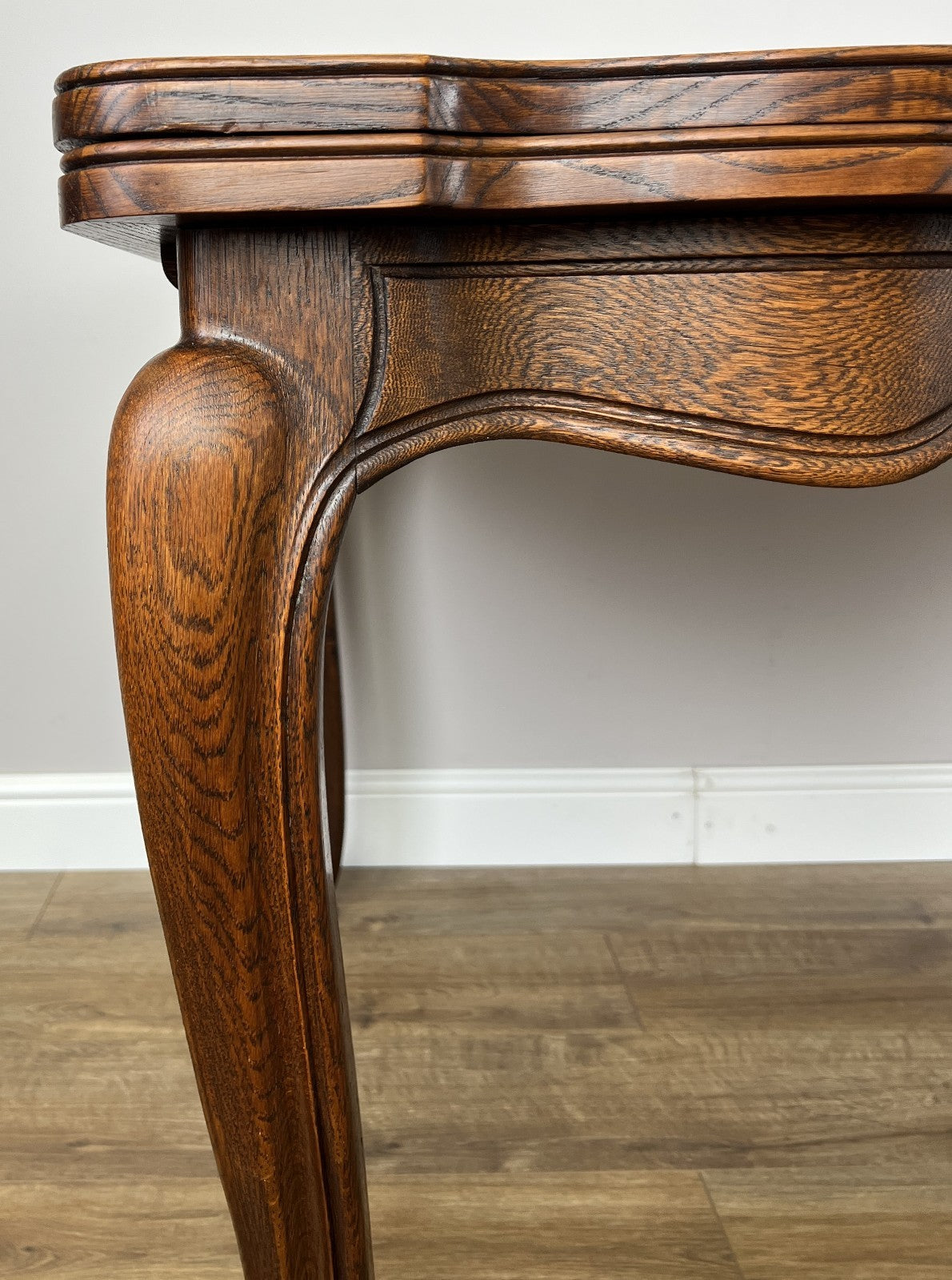 Dining Table Vintage French Louis XVI Carved Oak Extendable Table LOT 63547
