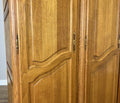 Wardrobe Vintage French Louis XVI Style Oak Four Door Carved Armoire LOT 61048