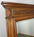 Antique French Style Carved Wall Mirror Oak Ornate Wall Frame LOT 45491