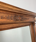 Antique French Style Carved Oak Wall Mirror Home Decor Wall Frame LOT 45514