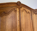 Wardrobe Vintage French Louis XVI Style Oak Four Door Carved Armoire LOT 64013