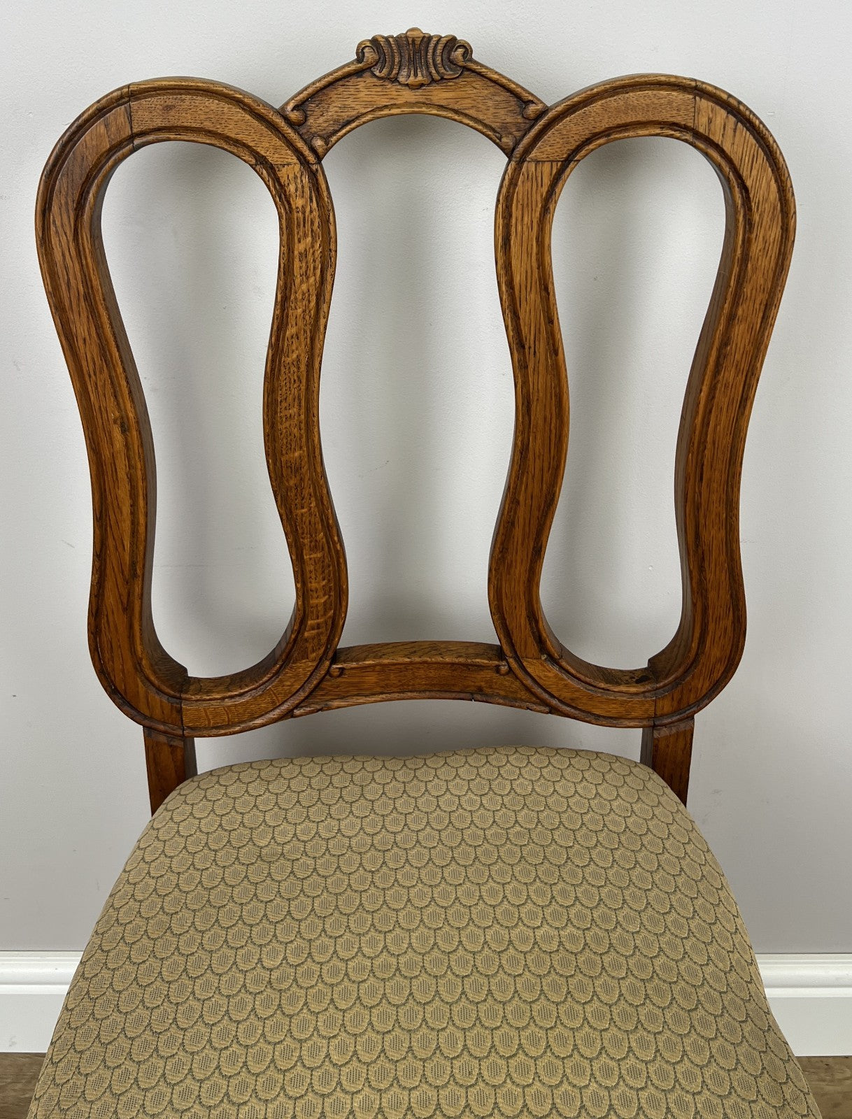 Dining Chairs Vintage French Louis Style Oak Set of 6 Upholstered Seats LOT 63449
