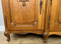 Sideboard Vintage French Louis Style Oak 4 Door Cupboard Carved Cabinet LOT 63617