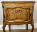 Pair of Bedside Tables Vintage French Louis Oak Nightstands Cabinets LOT 62144