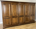Wardrobe Vintage French Style Five Door Carved Armoire Cabinet LOT 61303