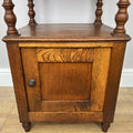 Bedside Table Antique French Style Marble Top Oak Cabinet Nightstand LOT 62435