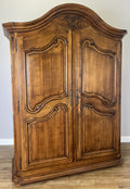 Wardrobe Vintage French Style Oak Two Door Bedroom Storage Armoire LOT 6489