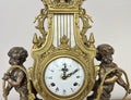 Clock Antique Louis XV Brass Marble Garniture Set With Candelabras LOT 60265