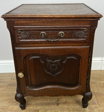 Bedside Table Vintage French Louis XVI Oak Cabinet Cupboard Nightstand LOT 62330
