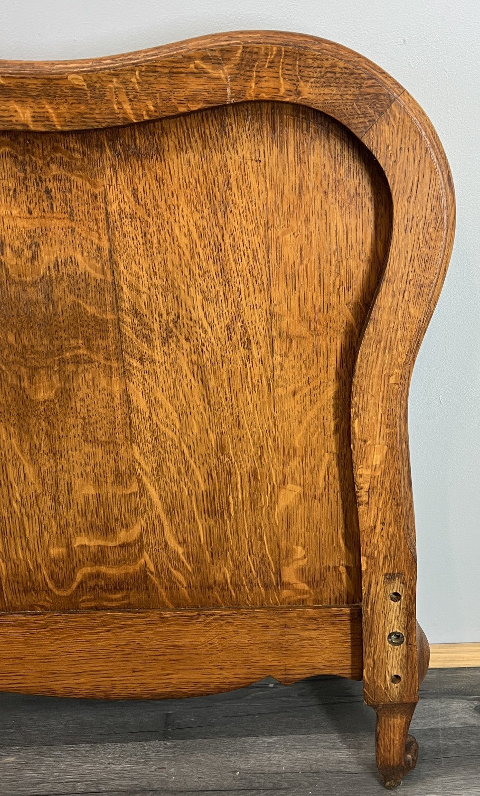 Footboard Vintage French Style Oak Double Bed Carved Footboard LOT 47328