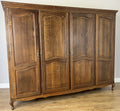 Wardrobe Vintage French Louis XVI Style Four Door Oak Carved Armoire LOT 60810