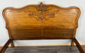Bed Frame Vintage French Louis XVI Style Oak Double Carved Panel LOT 41125