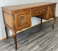 Cabinet Vintage French Louis XIV Oak Sideboard with Carved Cupboard LOT 45756