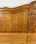 Bed Vintage French Louis XVI Double Bed Frame Oak Carved Headboard LOT 46259