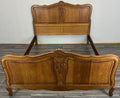 Bed Vintage French Louis XVI Double Bed Frame Oak Carved Headboard LOT 46250
