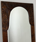 Mirror Antique French Style Oak Carved Wardrobe Mirror Polished Glass LOT 61881