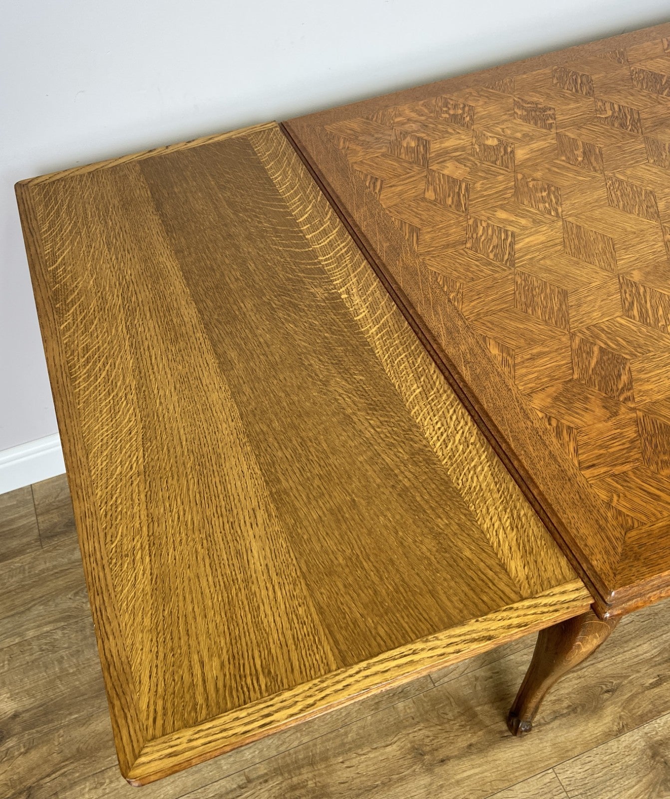 Dining Table Vintage French Louis XVI Carved Oak Extendable Table LOT 635612