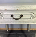 Bedside Table Vintage French Shabby Chic Painted Drawer Carved Cabinet LOT 4042