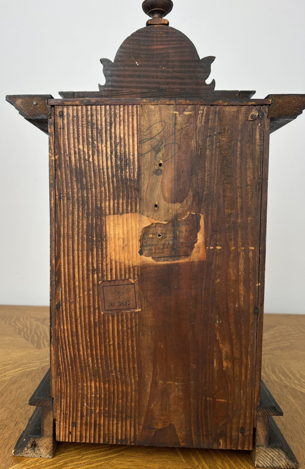 Clock Vintage Junghans Wooden Mantel Clock Glass Door Table Clock LOT 605514