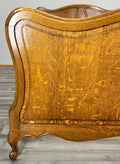 Bed Vintage French Louis XVI Oak Double Bed Frame Carved Headboard LOT 36995