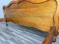 Bed Frame Vintage French Louis XVI Style Oak Double Carved Panel LOT 41129