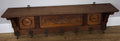 French Vintage Coat Rack Oak 7 Hooks Wall Shelf Carved Coat Hanger LOT 49926