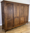 Wardrobe Vintage French Louis XVI Style Four Door Oak Carved Armoire LOT 60811