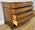 Chest of Drawers Antique French Style Oak Marble Top Carved Cabinet LOT 644813