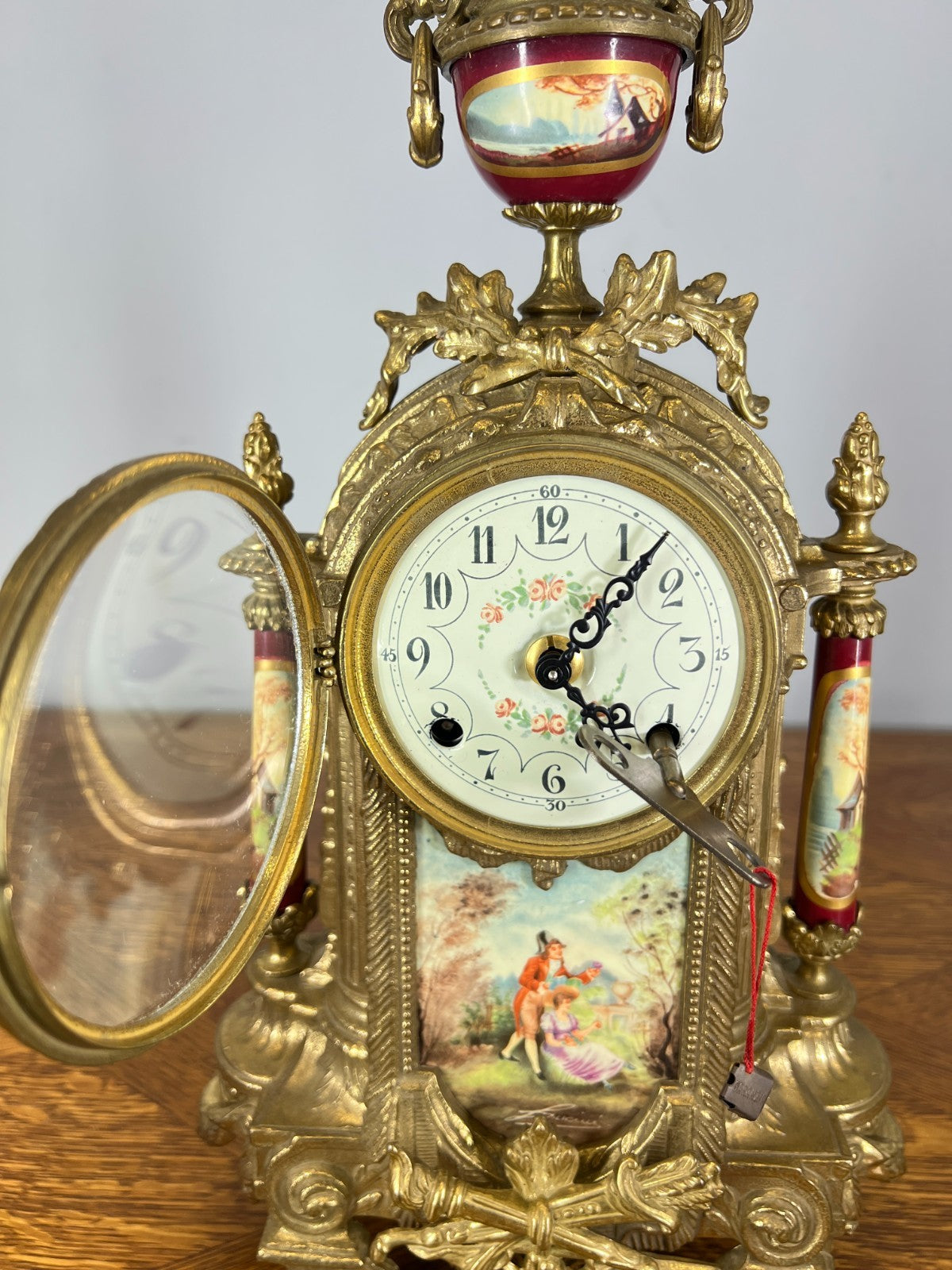 Lancini Imperial Ormolu Porcelain Gilt Brass Mantle Clock  LOT 463813