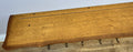 French Vintage Coat Rack Oak 7 Hooks Wall Shelf Brass Panel Coat Hanger LOT 495912