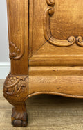 Cabinet Vintage French Style Oak Sideboard with Carved Cupboard LOT 62488