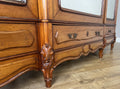 Wardrobe Antique French Mahogany Three Door Mirrored Carved Armoire LOT 612710