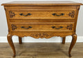 Chest of Drawers Vintage French Louis Oak 2 Drawers Carved Cabinet LOT 62322