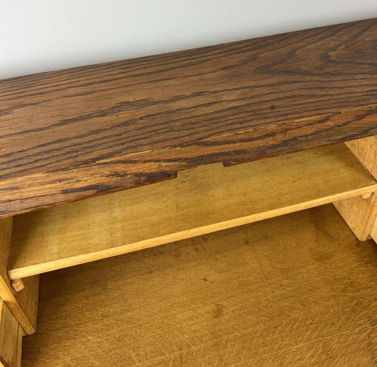 Secretaire Writing Desk Vintage French Louis Oak Rare Bureaux Cabinet LOT 631816