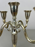 Pair of Candelabras Vintage French Style Metal Five Arm Candle Holders LOT 6485